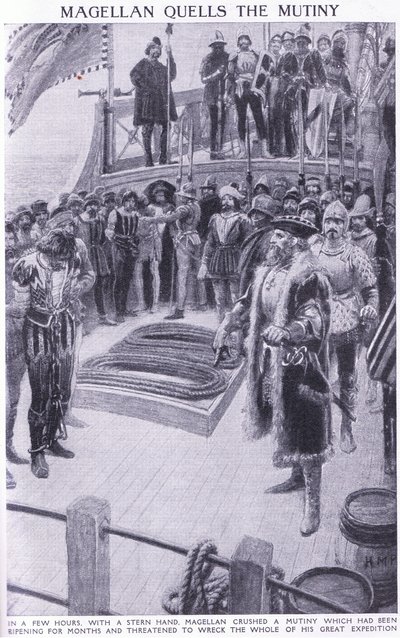 Magellan putting down a mutiny by Henry Marriott Paget